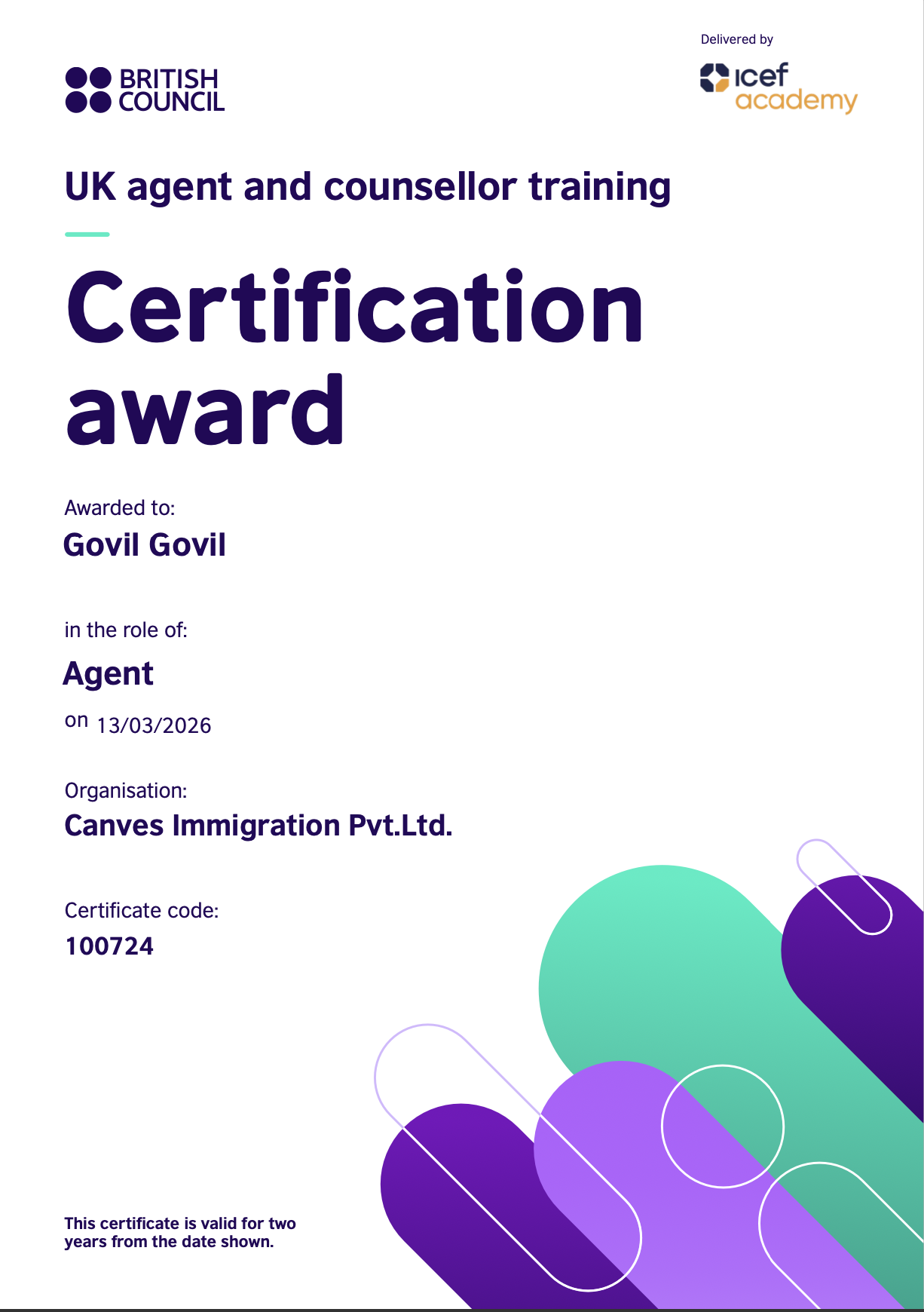 Canves Certifications
